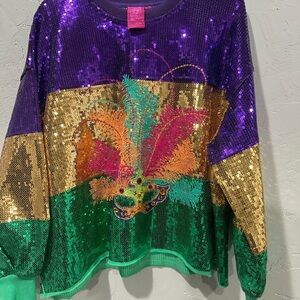 QUEEN OF SPARKLE Mardi Gras Mask Top